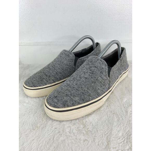 Keds Women’s Double Decker Gray Perforated Slip-On Sneakers Size 10 - Picture 1 of 8